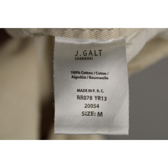 J Galt Denim Women's Beige Carpenter Pants Size Medium Straight Leg Casual Fall - Picture 3 of 15